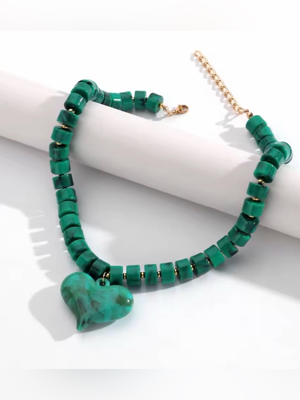 Anthropologie Green Heart Bead Pendant
Green Necklace - Picture 3 of 9
